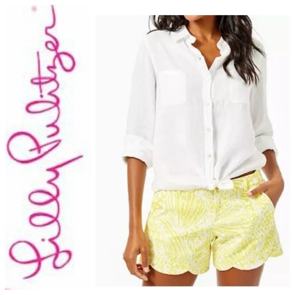 Like New Adorable Lilly Pulitzer Palmito Scalloped Hem Shorts Size: 6